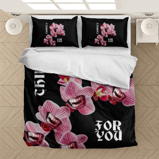 Orchid flower teeth creepy Orchid flower teeth cre Bedding Sets