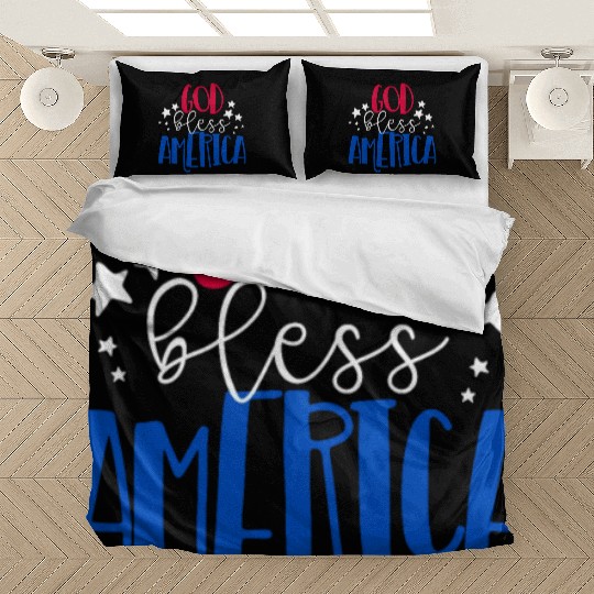 God Bless America Patriotic American 4th of Julygo Bedding Sets