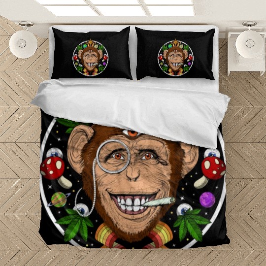 Psychedelic Monkey Stoner Bedding Sets