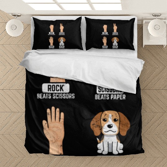 Rock Paper Scissors Dogs Funny Dog Lovers Pet Dog Bedding Sets
