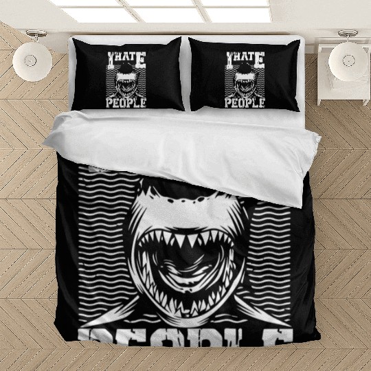 I HATE PEOPLE SHARK Bedding Sets
