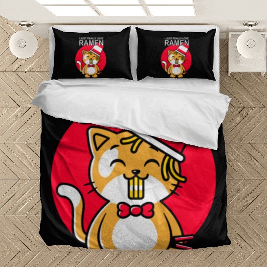 Cat Ramen Lover I Just really love Ramen Bedding Sets