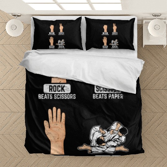 Rock Paper Scissors Nothing Beats Jiu Jitsu BJJ Ji Bedding Sets