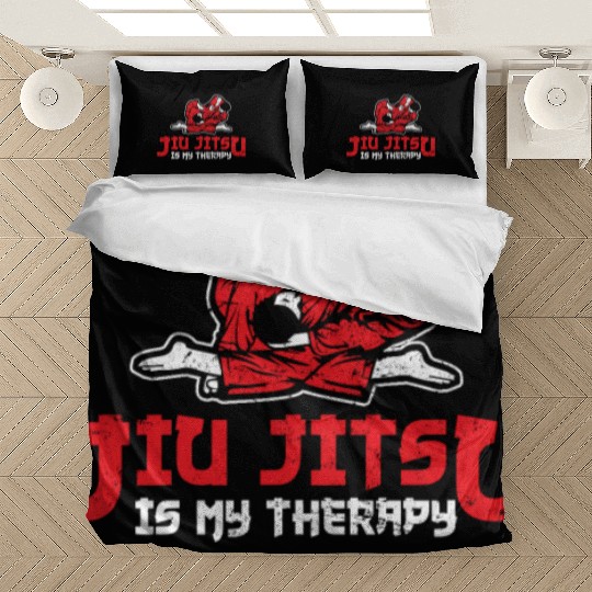 Jiu Jitsu Is My Therapy Brazilian JiuJitsu BJJ Jiu Bedding Sets
