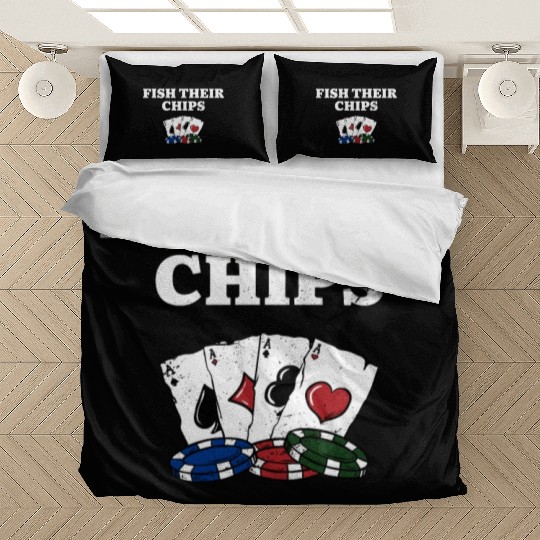 Fish Their Chips Casino Gambler Gambling Bettor Bedding Sets