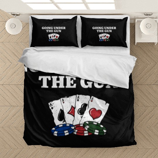 Going Under the Gun Gambler Poker Gambling Poker Bedding Sets