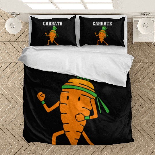 Carrate Funny Vegan Carrot Doing Karate Bedding Sets