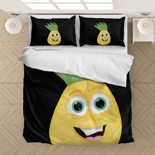 Pineapple Cartoon kawaii Anime funny face Bedding Sets