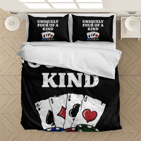 Uniquely Four of a Kind Poker Friends Poker Bedding Sets