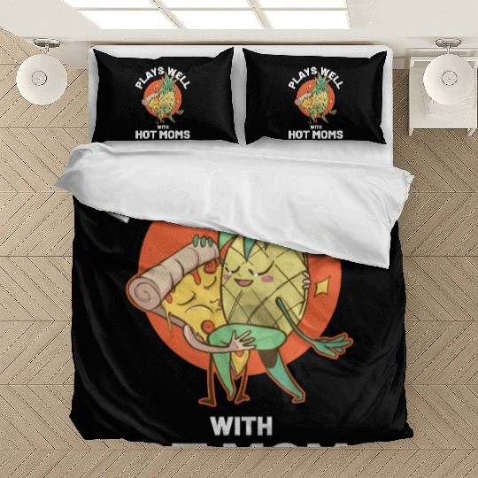 I Pineapple Hot Moms Funny Pineapple Gift Bedding Sets