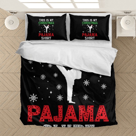 Christmas Funny Karate Pajama Xmas Holiday Gift Bedding Sets