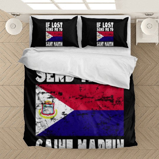 Saint Martin Flag Saying Bedding Sets