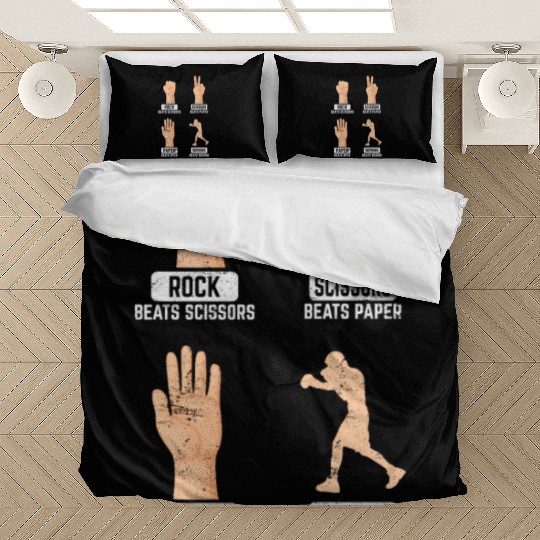 Rock Paper Scissors Nothing Beats Boxing Funny Box Bedding Sets