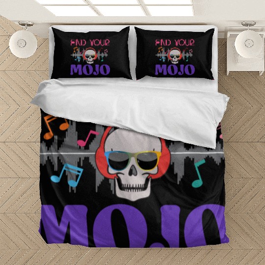 Find Your Mojo Colorful Violet Pink Retro Font Bedding Sets