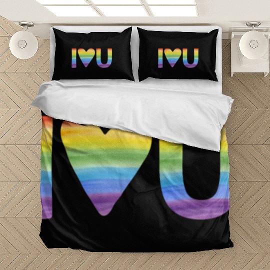 Lgbtq Gay Pride Month Rainbow Love Is Love Bedding Sets
