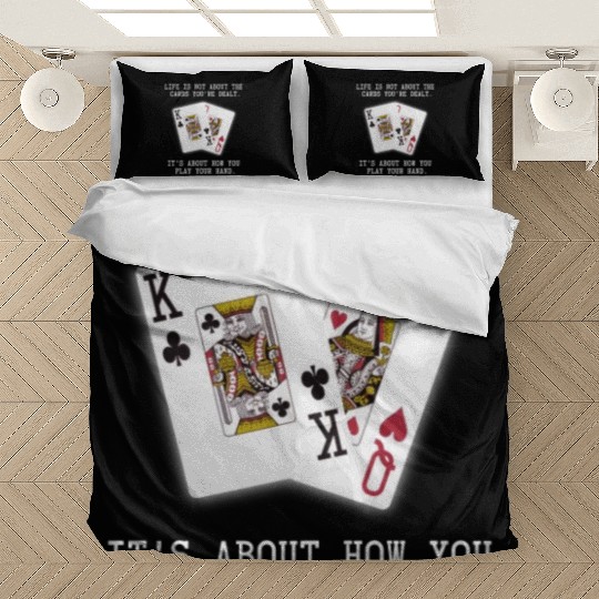 Inspirational Saying Poker Playing Cards Quote Bedding Sets