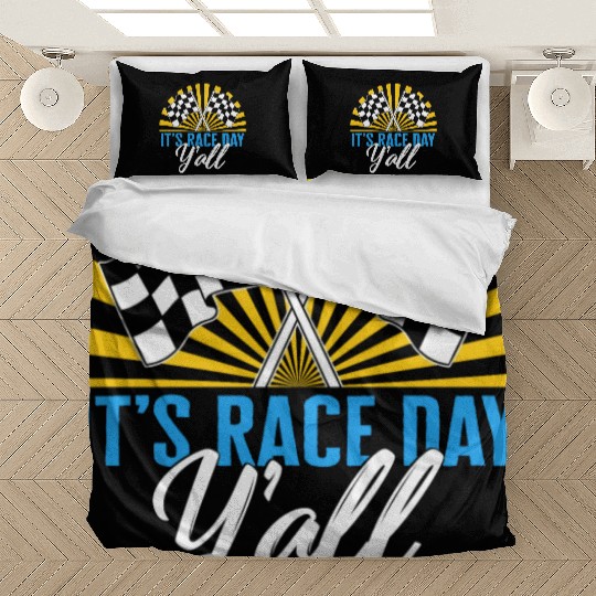 It's Race Day Y'all Bedding Sets, Race Day Checkered