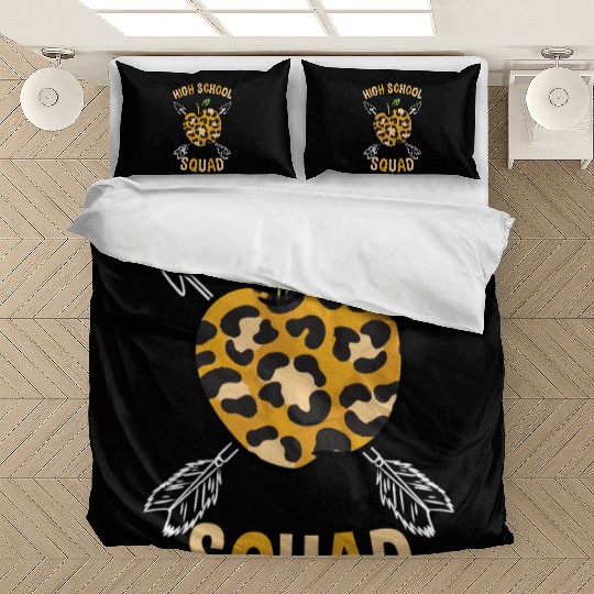 High School Back To School Squad Leopard Print Bedding Sets