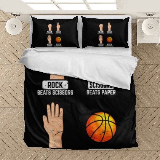 Rock Paper Scissors Nothing Beats Basketball Playe Bedding Sets