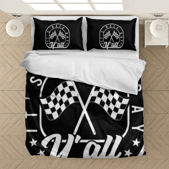 It's Race Day Y'all Bedding Sets, Race Day Checkered