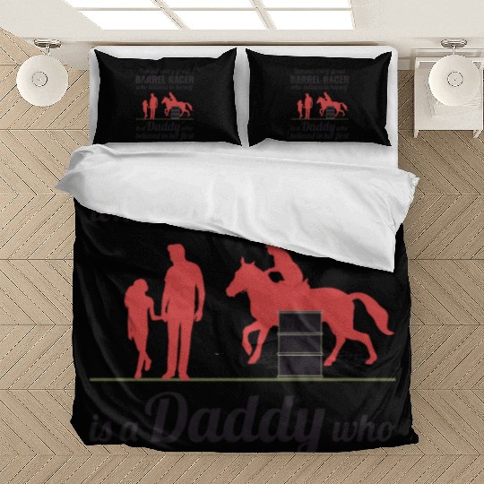 Barrel Racer Racing Horse Riding Dad Fathers day Bedding Sets