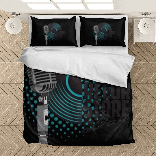 guitar and a microphone for the concert Bedding Sets