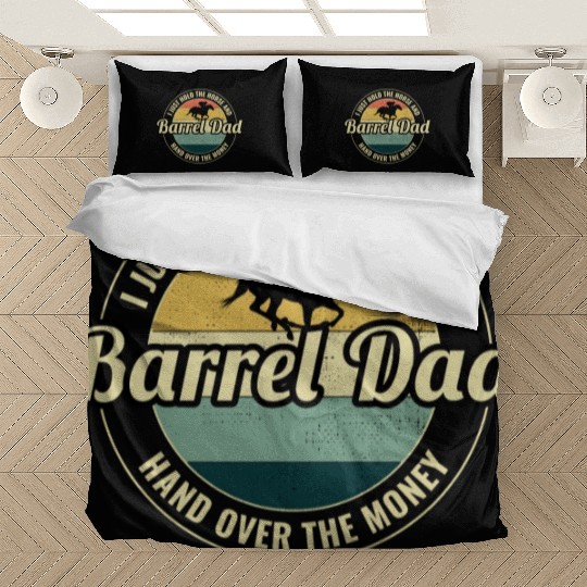 Barrel Racer Racing Horse Riding Dad Fathers day Bedding Sets