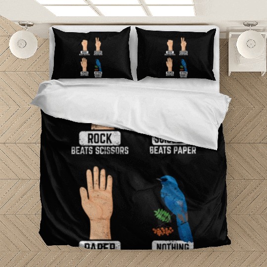 Rock Paper Scissors Nothing Beats Bird Watching Bi Bedding Sets