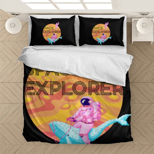 Space Explorer Two Astronauts and A Blue Whale Bedding Sets