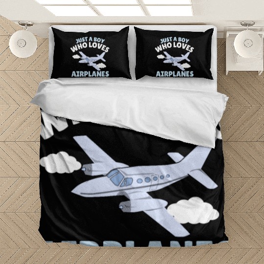 Just A Boy Who Loves Airplanes Toddler Baby Bedding Sets