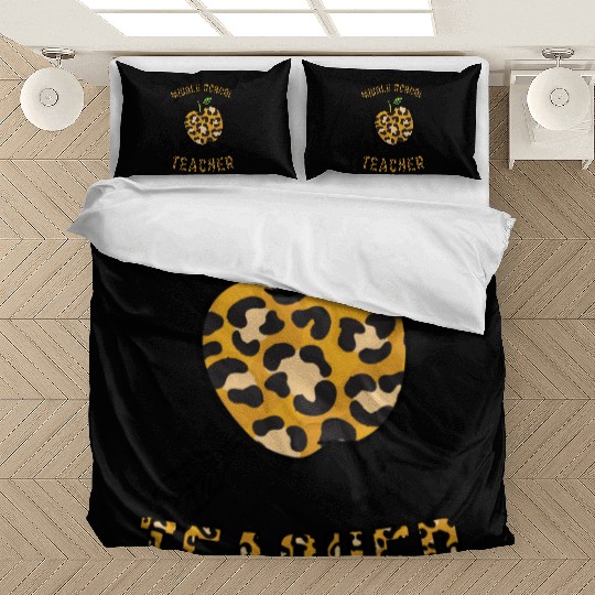 Middle School Teacher Leopard Print Bedding Sets