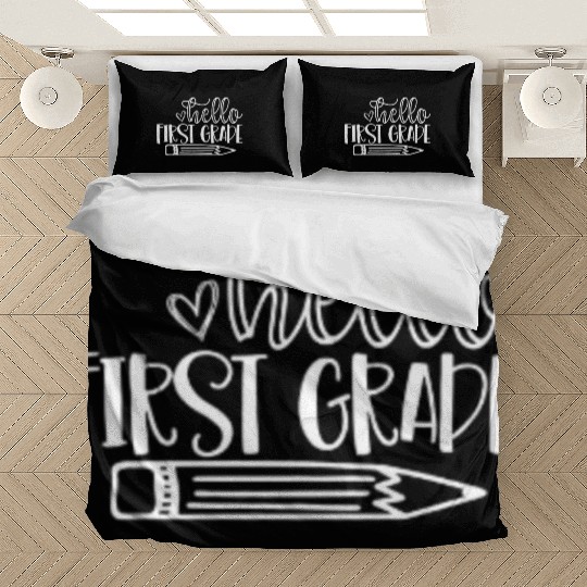 Hello First Grade Back to School Student Teacher Bedding Sets