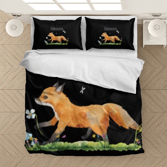 Waldtier Reh Hase Hedgehog Flowers Name Simon Bedding Sets