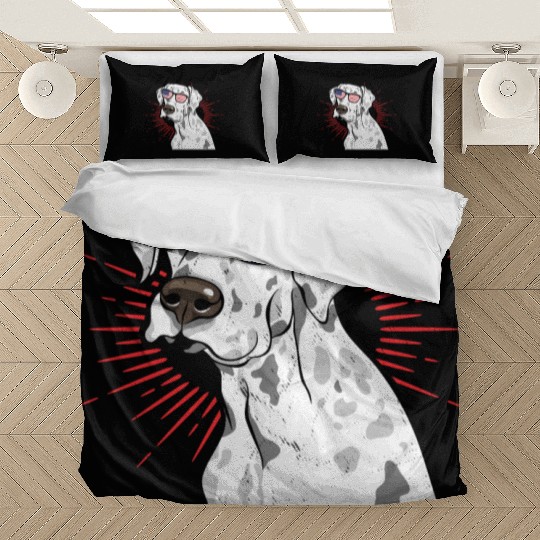 Dalmatian Dog Lover 4th of July Bedding Sets