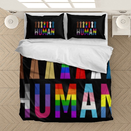Human Rights For All Resist Feminist LGBT Black Bedding Sets