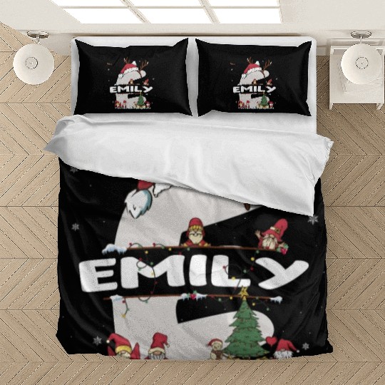 Emily Christmas - Emily Name funny Xmas Bedding Sets
