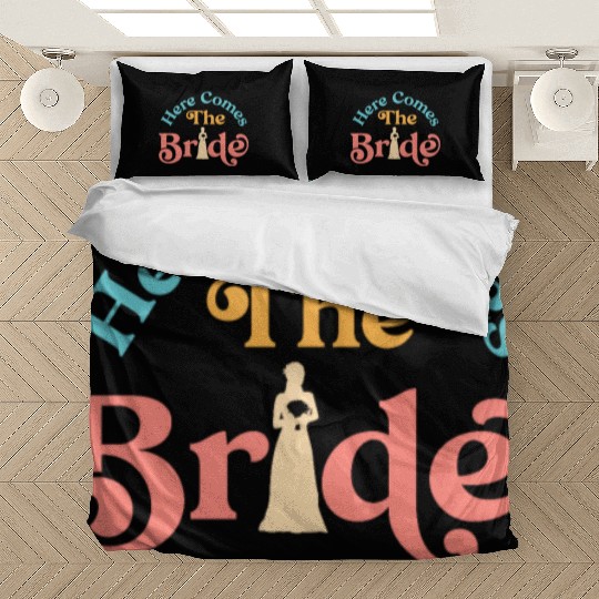 Here Comes The Bride Bridal Wedding Shower Idea Bedding Sets