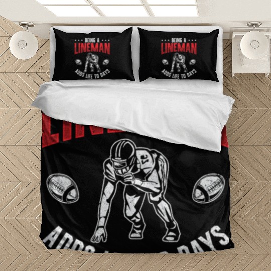 Football Lineman Life Football Player Sports Bedding Sets