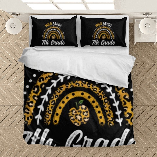 Wild About 7th Grade Teacher Rainbow Bedding Sets