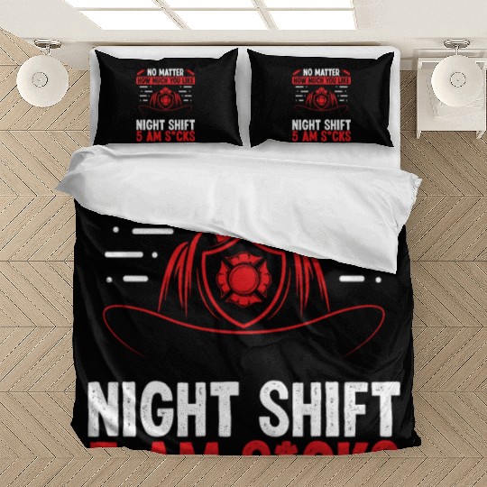 Firefighter 5 am Volunteer Night Shift Firemen Bedding Sets