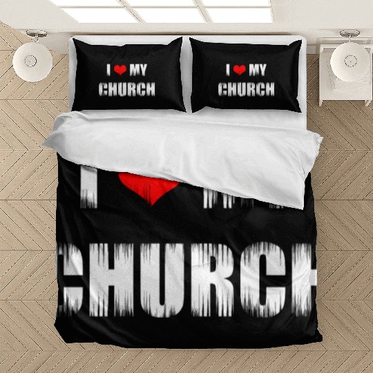 Christian Gift I Love My Church Christian Bedding Sets