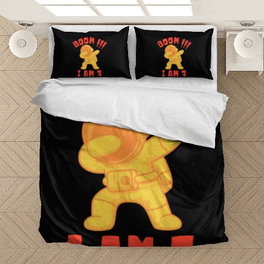 Kids Dabbin 7 years anniversary birthday cosmonaut Bedding Sets