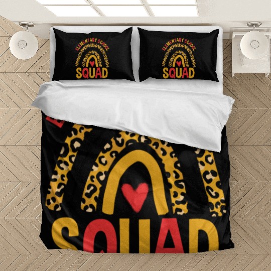 Back To School Leopard Elementary School Squad Bedding Sets