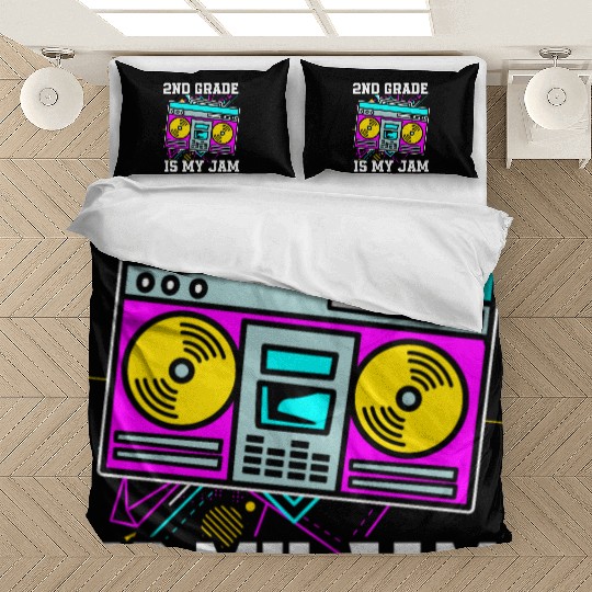 Retro 80s Teacher Back To School 2nd Grade Kids Bedding Sets