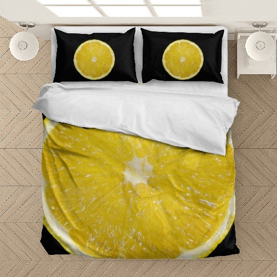 Radiate Positive Lemon Slice. Juicy Slice Lemon Bedding Sets