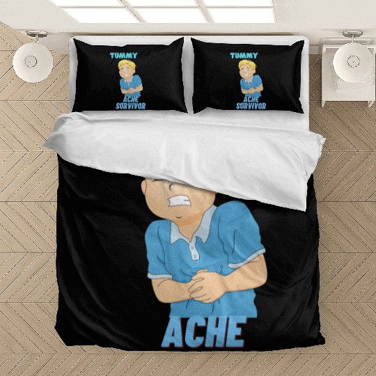 Tummy Ache Survivor Funny Back To School Bedding Sets