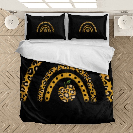Leopard Print Middle School Teacher Rainbow Bedding Sets