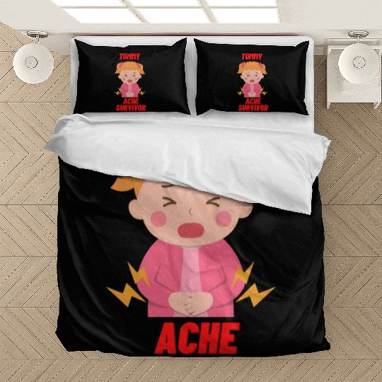 Tummy Ache Survivor Funny Back To School Bedding Sets