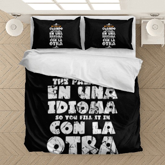 Funny Spanish Teacher Gift Spanish Language Teache Bedding Sets