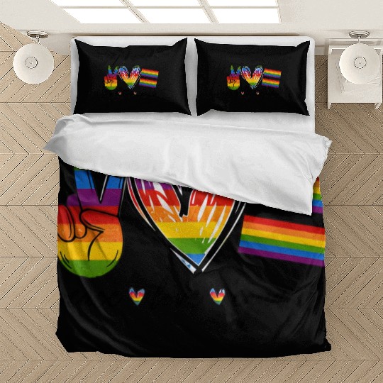 Lgbt peace love equality Bedding Sets